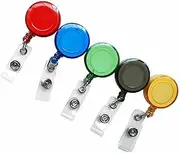 10PCS Retractable Badge Holder Reel Swipe Card Security ID Pull Key Tag Clip AU