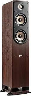 Polk ES50BR Signature Elite Floor Standing Speakers 2.5 Way Pair - Brown Engineered and Designed in USA, Great Sound for Every Room