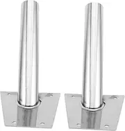 VICASKY 2pcs Stainless Steel Flag Pole Holder Bracket Wall Mount for Outdoor Flags Easy Installation Inner Diameter Elegant Design for Business Street Use