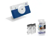 BUNDLE: Minolta Instapix Instant Camera & Bluetooth Printer, Blue + 2 film carts