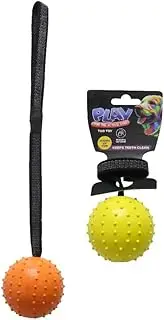 UBL Pet Fetch and Tug Ball, Yellow/Orange (2 Pieces)