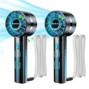 2pcs portable handheld fan personal fan portable neck fan small rechargeable ...