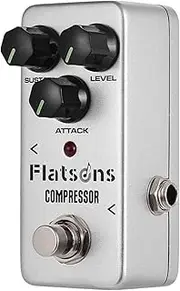 Compressor Compr Guitar Effect Pedal Full Metal Shell True Bypass Silver One Size
