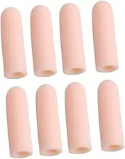 COLLBATH -grade Finger Protectors 8 Pcs Gel Toe Caps Toe Sleeve for Calluses Blisters Game Finger Sleeves
