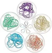 PLAFOPE 50pcs Water Clips Unique Shaped Document Clips Practical Office Stationery for Memos Notes and Files
