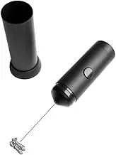 HOLIDYOYO Electric Milk Frother Handheld Milk Frother Cream Mixer Egg Whisk Handheld Egg Mixer Kitchen Utensil Black