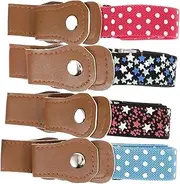 [WESIEVYA] Pack Boys and Girls Belts Elastic Waist Belts for Boys Girls Multi Pattern Set