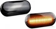 Side Mirror Indicator for VW for Polo 9N 01-05 for Polo 6N 94-99 for Polo 6N2 99-01 2piece Led Dynamic Side Marker Turn Signal Light Indicator Blinker Dynamic Sequential Blinker(2xDynamic Smoked)