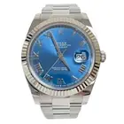 Rolex Datejust 41 126334 Oyster Steel & 18k White Gold Bezel 41mm Blue Roman