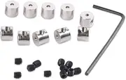 NUOBESTY 40pcs Pin Backs Locking Set Metal Pin Keepers Screw Wrench Cap Secure for Men Women Vest Suit h