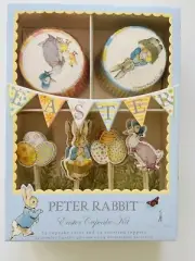 NEW Meri Meri Beatrix Potter Peter Rabbit Easter Cupcake Topper Liner Case Set
