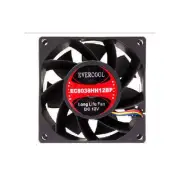 Evercool 80mm x 80mm x 38mm High Speed Ball Bearing Fan, 4Pin PWM (EC8038HH12BP)