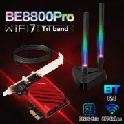 WiFi 7 Tri Band 8800Mbps BE200 For Bluetooth 5.4 802.11BE Wireless PCIE Adapter