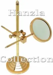 Handmade Solid Brass Magnifying Glass Vintage Adjustable Stand Magnifier Gift