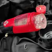 Rotating & Thrusting Male Masturbator – Deep Suction, 18cm Stroke, Soft Ribbed Tunnel, USB Rechargeable Sex Machine – Luna Dark Knight by LunaLuxe
