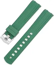 [BBZ] 20 mm Silicone Rubber Strap Compatible with Omega Seamaster Diver 300M CO Axial Master Chronometer 42 mm Replacement Strap, Not for 43.5 mm, 44 mm