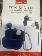 Aiwa Prodigy Clear True Wireless Headphones With Silicone Accessories - Sealed