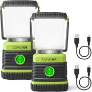 LED Camping Lantern Rechargeable, Camping Lights, 1000LM, 4 Light Modes, 4400Ma