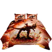 Cool and Crazy Outer Space Pug Riding Dinosaur Unicorn Coverlet