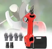 qwmvhfg， Electric Pruner Branch Cutter with 2 Gloves, Handheld Garden Pruning Tool 0-3cm Various Branches for Commercial and Home Use