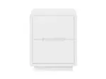 Byron Bedside Table 2 Drawer - White