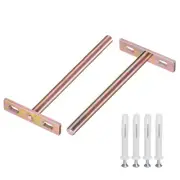 2-Pack Floating Shelf Brackets, 5 Inch Blind Shelf Supports [Gold]
