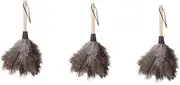 GOOHOCHY 3pcs Household Duster with Wooden Handle Washable Cleaning Tool for Furniture Ceiling and Car Dusting Versatile Handheld for Home Cleaning Supplies
