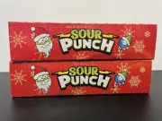 Sour Punch Candy Canes Strawberry, Blue Raspberry, Green Apple 2 Box Of 12