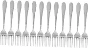 Veemoon 12pcs Stainless Steel Dessert Forks Ergonomic Forks for Fruits Cakes Snacks Appetizers Easy to Clean for Parties