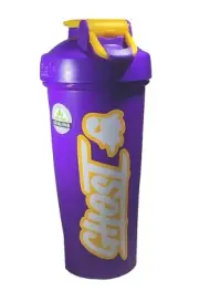 NEW Ghost Lifestyle Blender Bottle Classic 28 oz Shaker Cup - Purple And Yellow
