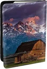 [JEJEA] National Park Print Travel Organizer Credit Cards Case Passport BookPassport Holder Cover Wallet forTraveling,, Black, One Size