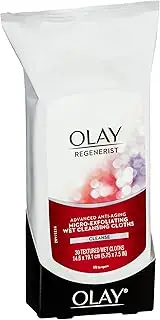 Olay Regenerist Micro-Exfoliating Wet Cleansing Cloths 30 Wipes, 1 Pack