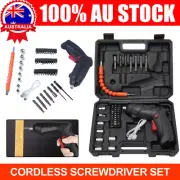 45PC Cordless Screwdriver Drill Driver Screw Bit Set Rechargeable Electric Tool