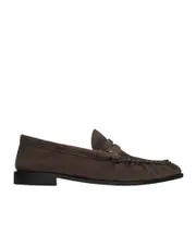 le loafer penny slippers in suede 44,45,40.5,41.5,40,41,42.5,42,43.5,43,44.5 dark chocolate