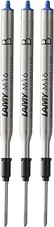 LAMY M16 Set of 3 Ballpoint Pen Large Capacity Metal Refill – Original Replacement Refill for All Lamy Ballpoint Pen Models – Indelible – Line Width Wide in Ink Colour Blue