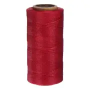 Flat Leather Sewing Waxed Thread, 284 Yards / 260m 0.8mm 150D, Red
