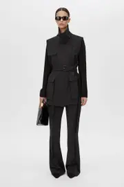 Corinthian Wool Vest in Black - CAMILLA AND MARC® C&M