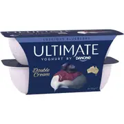 Ultimate Danone Double Cream Yoghurt Blueberry 115g x 4 pack