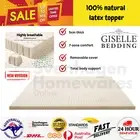 Giselle Bedding Pure Natural Latex Mattress Topper 7 Zone 5cm Queen