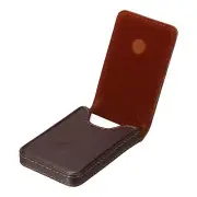 Business Card Holder, PU Leather Business Card Pocket, Coffee Color