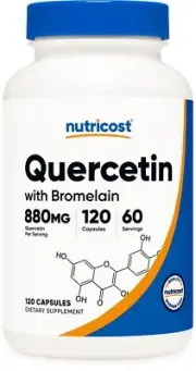 Quercetin with Bromelain, Supporting Overall Well-Being, 880mg, 120 or 240 Caps