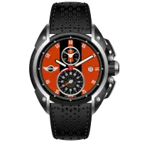 在飛比找Yahoo奇摩購物中心優惠-MINI Swiss Watches 石英錶 45mm 橘底