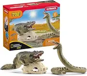 Schleich Wild Life 5-Piece Wild Animal Toy Playset for Boys and Girls Ages 3+, Danger in The Swamp with Alligator and Snake