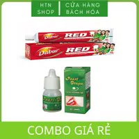 在飛比找蝦皮購物優惠-組合草本牙膏和美白精油 - dabur red