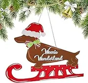 Rustic Dachshund Door Hanger, Dachshund Door Sign, Door Sledge Door Hanger, Christmas Door Sign, Dachshund, Wooden Sign for Front Door, Indoor and Outdoor