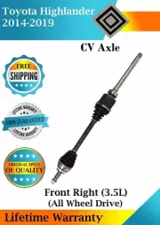 New OE Front Right CV Axle For 2014-2019 Toyota Highlander 3.5L 4X4 Lifetime W. (for: Toyota)