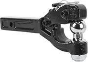 Pintle Hook Hitch 2 Inch Receiver, 16000lbs Pintle Hook with 2 Inch Trailer Ball for Car, SUV, Pickup, Truck, RV