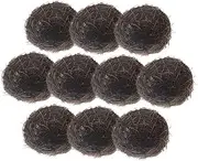 Levemolo 10Pcs Rattan Bird Nest Prop Decorative for Photography and Outdoor Decoration