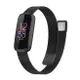 [2玉山網] Luxe 不鏽鋼米蘭磁吸錶帶-黑色 適 Fitbit Luxe 健康智慧手環 手錶 手腕帶 時尚錶帶 (D15)F2021-BLK
