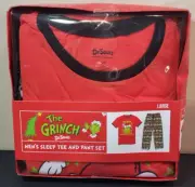 Size L - Dr Seuss the Grinch Men's Sleep Tee and Pant Set - BNIB